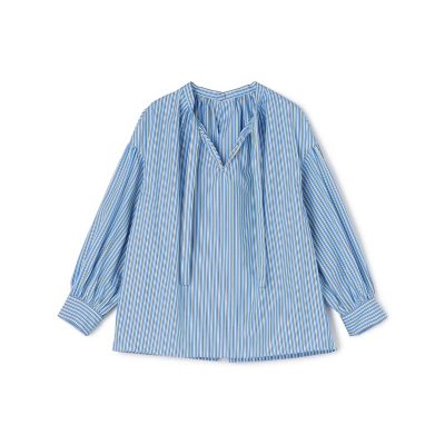 ＜maison TOMORROWLAND＞イージーケア　ボウタイブラウス