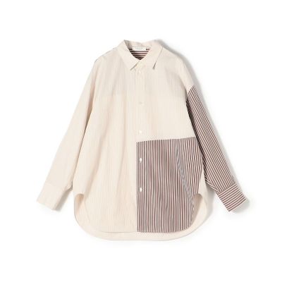 ＜maison TOMORROWLAND＞パッチワークシャーティングシャツ