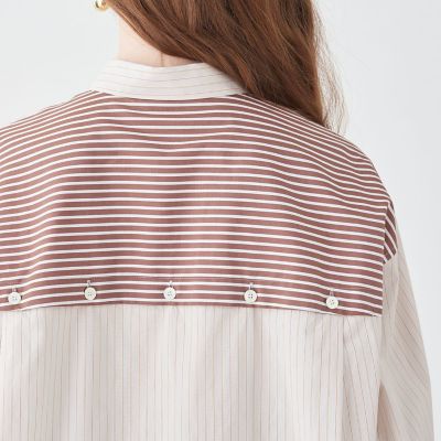 パッチワークシャーティングシャツ