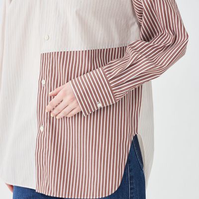パッチワークシャーティングシャツ