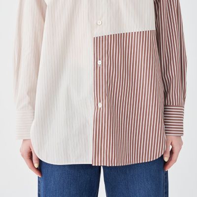 パッチワークシャーティングシャツ