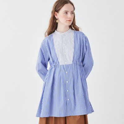 パッチワークシャーティング　チュニックシャツ