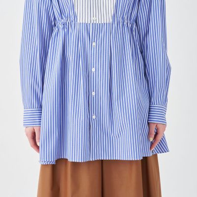 パッチワークシャーティング　チュニックシャツ