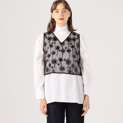 【MACPHEE】 メッシュスパンコール Vネックプルオーバー item1ed98e7003b511efac6f0242ac