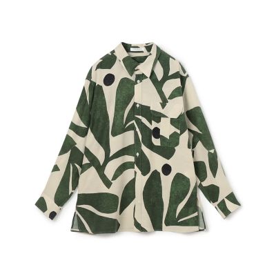 macphee カットアウトプリント オーバーサイズドシャツ　36 MACPHEE - macphee カットアウトプリント オーバーサイズド