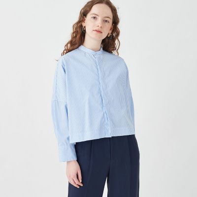 【MACPHEE】コットンブロード コクーンシャツ コットンブロード レギュラーカラーシャツ｜トゥモローランド