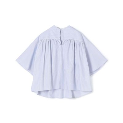 ＜maison TOMORROWLAND＞コットンブロード　ギャザーブラウス