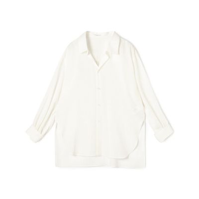 ＜maison TOMORROWLAND＞ボイルドビーストライプ　オープンカラーシャツ