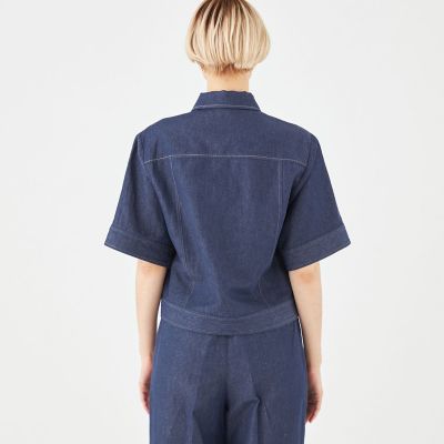 リアクティブデニム　ハーフスリーブシャツ