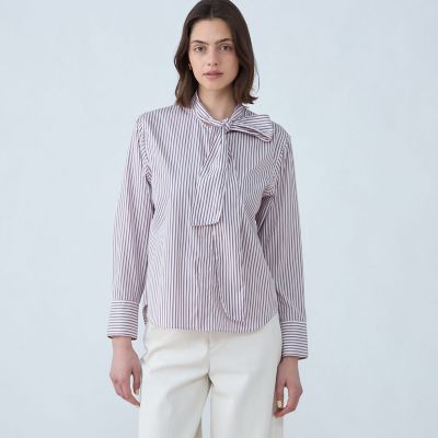 コットンブロード ボウタイシャツ | maison TOMORROWLAND/メゾン