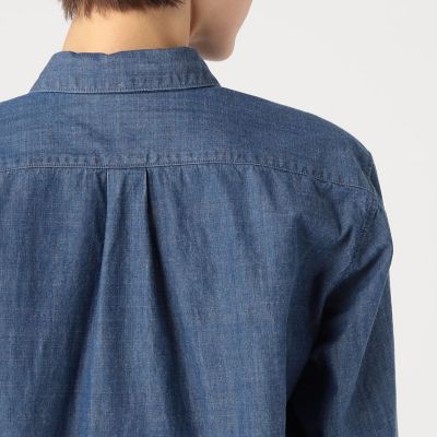 デニムシャンブレー　レギュラーカラーシャツ