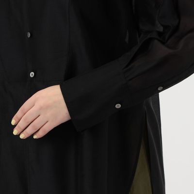 シースルーローンボザムチュニックシャツ | maison TOMORROWLAND 【トゥモローランド】シースルーローンボザムチュニックシャツ