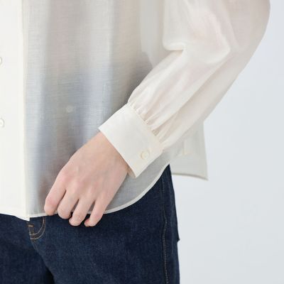 シースルーローン フロントフリルブラウス | maison TOMORROWLAND