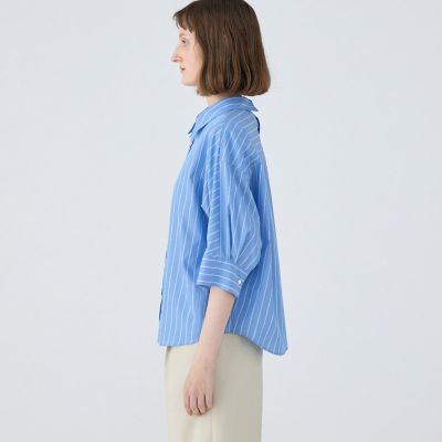 EMANUEL オーガニックコットン ドルマンスリーブ ブラウス ライトブルー MaxMara WEEKEND MAXMARA WEEKEND LINE EMANUEL オーガニックコットン ドルマン