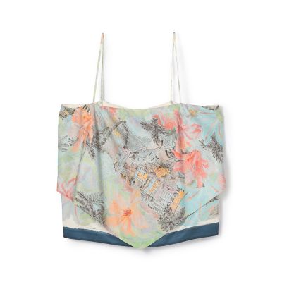 ＜maison TOMORROWLAND＞スカーフプリント　キャミソールブラウス
