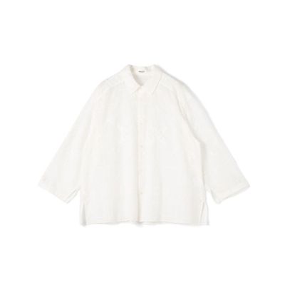 ＜maison TOMORROWLAND＞ビンテージエンブロイダリー　レギュラーカラーシャツ