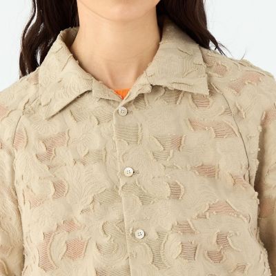TOMORROWLAND / トゥモローランド メッシュカットジャカード ハーフスリーブシャツ メッシュカットジャカード ハーフスリーブシャツ | maison