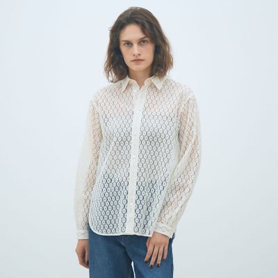 フロッキーレース レギュラーカラーシャツ | maison TOMORROWLAND