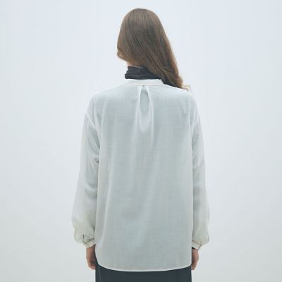 T／W VOILEボリュームスリーブチュニックブラウス | maison