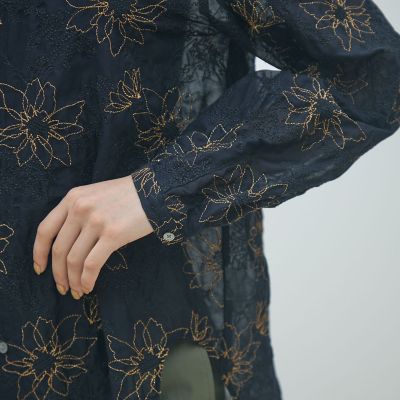 VivienneWestwood ブラック刺繍メッシュチュニック 半袖 VivienneWestwood ブラック刺繍メッシュチュニック 半袖