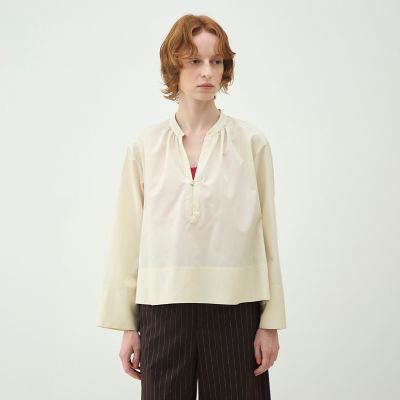 コットンブロード プルオーバーブラウス | maison TOMORROWLAND/メゾン