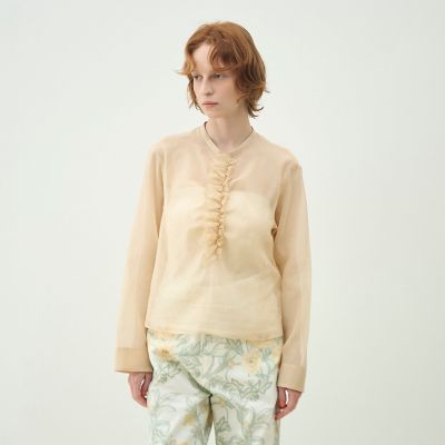 シルクブレンドスラブ プルオーバーブラウス | maison TOMORROWLAND