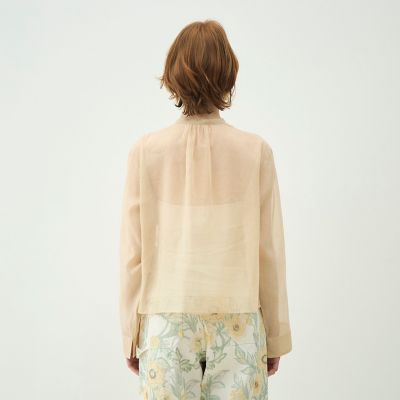 シルクブレンドスラブ プルオーバーブラウス | maison TOMORROWLAND
