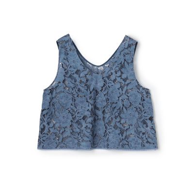 ピグメントレース ノースリーブブラウス | maison TOMORROWLAND/メゾン