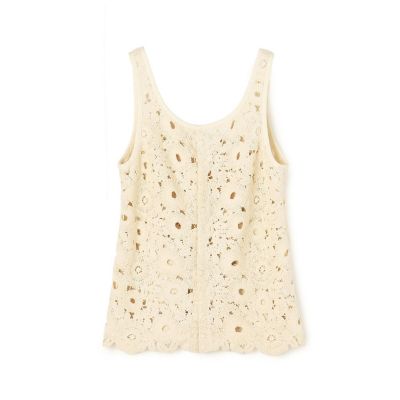 ＜maison TOMORROWLAND＞サークルフラワークロシェ　ベスト