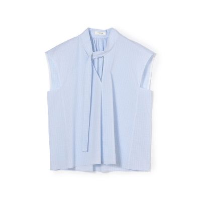 ＜maison TOMORROWLAND＞【予約商品５月中旬以降順次お届け】コットンブロード　タイブラウス