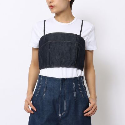 コットンダンガリー　ビスチェ