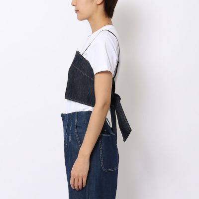 コットンダンガリー　ビスチェ