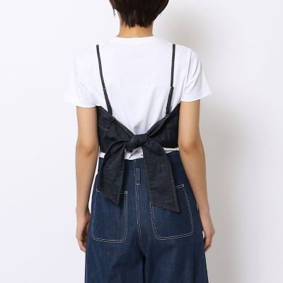 コットンダンガリー　ビスチェ