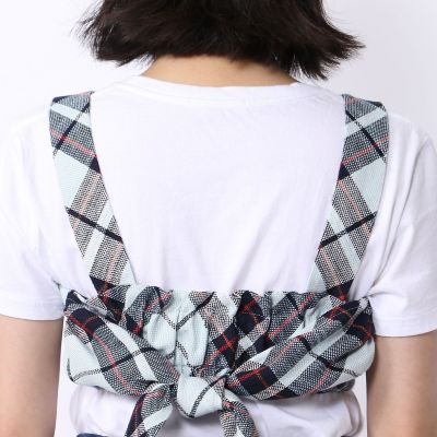 リネンコットンチェックツイード　ビスチェ