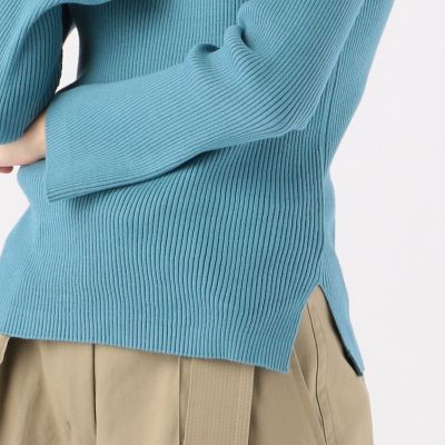 コットンリブ　バックレースアッププルオーバー