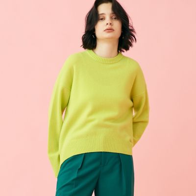 ラムカシミヤ　クルーネックプルオーバー