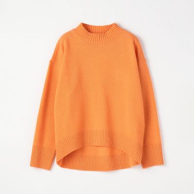 ファインラムズウール　ビルドネックプルオーバー