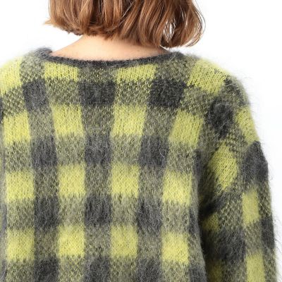 モヘヤジャカード　クルーネックプルオーバー