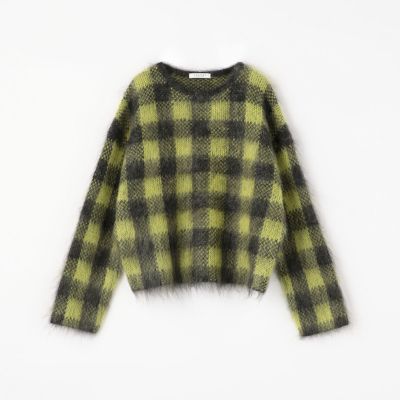 モヘヤジャカード　クルーネックプルオーバー