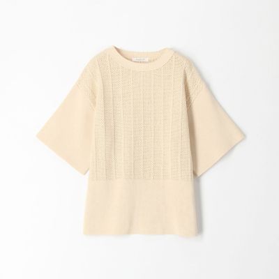 コットンシルク　ハーフスリーブプルオーバー