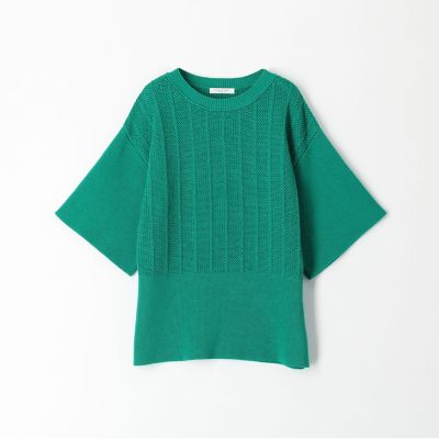 コットンシルク　ハーフスリーブプルオーバー