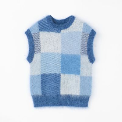 モヘヤジャカード　クルーネックベスト