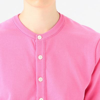 ドライコットン　ハーフスリーブカーディガン