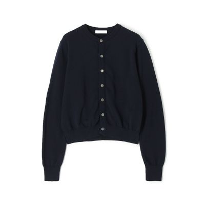 コットンクルーネックカーディガン
