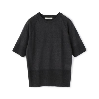 プレーンリネン　クルーネックプルオーバー