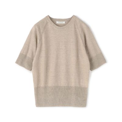 プレーンリネン　クルーネックプルオーバー