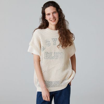 ＜maison TOMORROWLAND＞メッシュコットン　クルーネックベスト