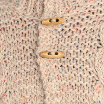 ツイーディケーブル　クルーネックカーディガン