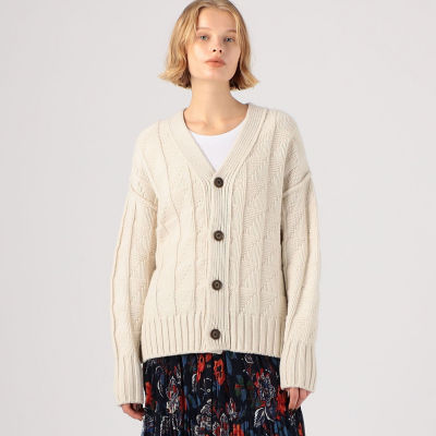 【美品】45R 撚り杢ラム天竺フードカーディガン　ラムウール　日本製 45R（フォーティファイブアール）の「撚り杢ラム天竺フード