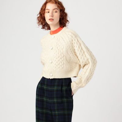 アンディアンケーブル ショートカーディガン | maison TOMORROWLAND